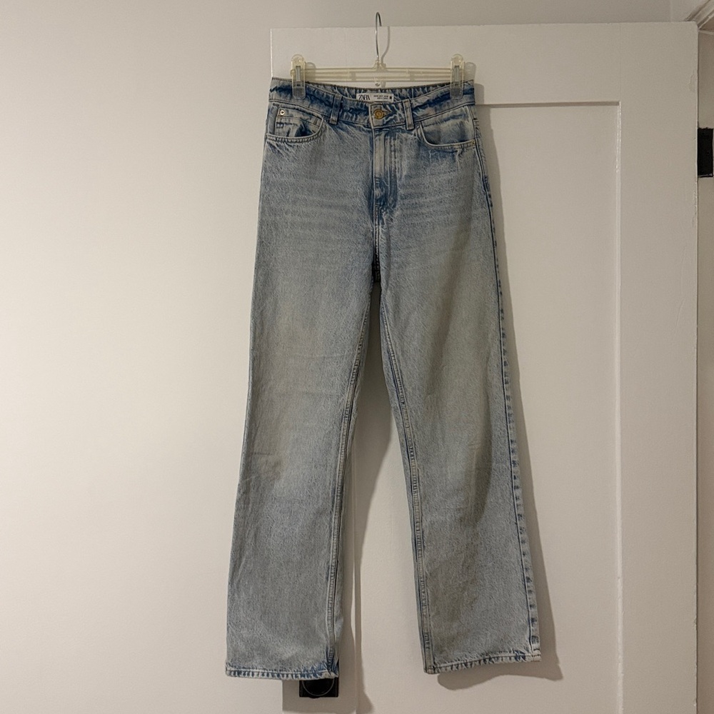 Zara Oversized Classic Blue Denim Oversized Women's Jeans